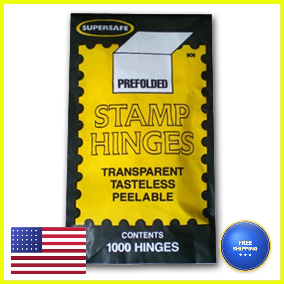 Supersafe Folded Stamp Hinges Pack of 1,000