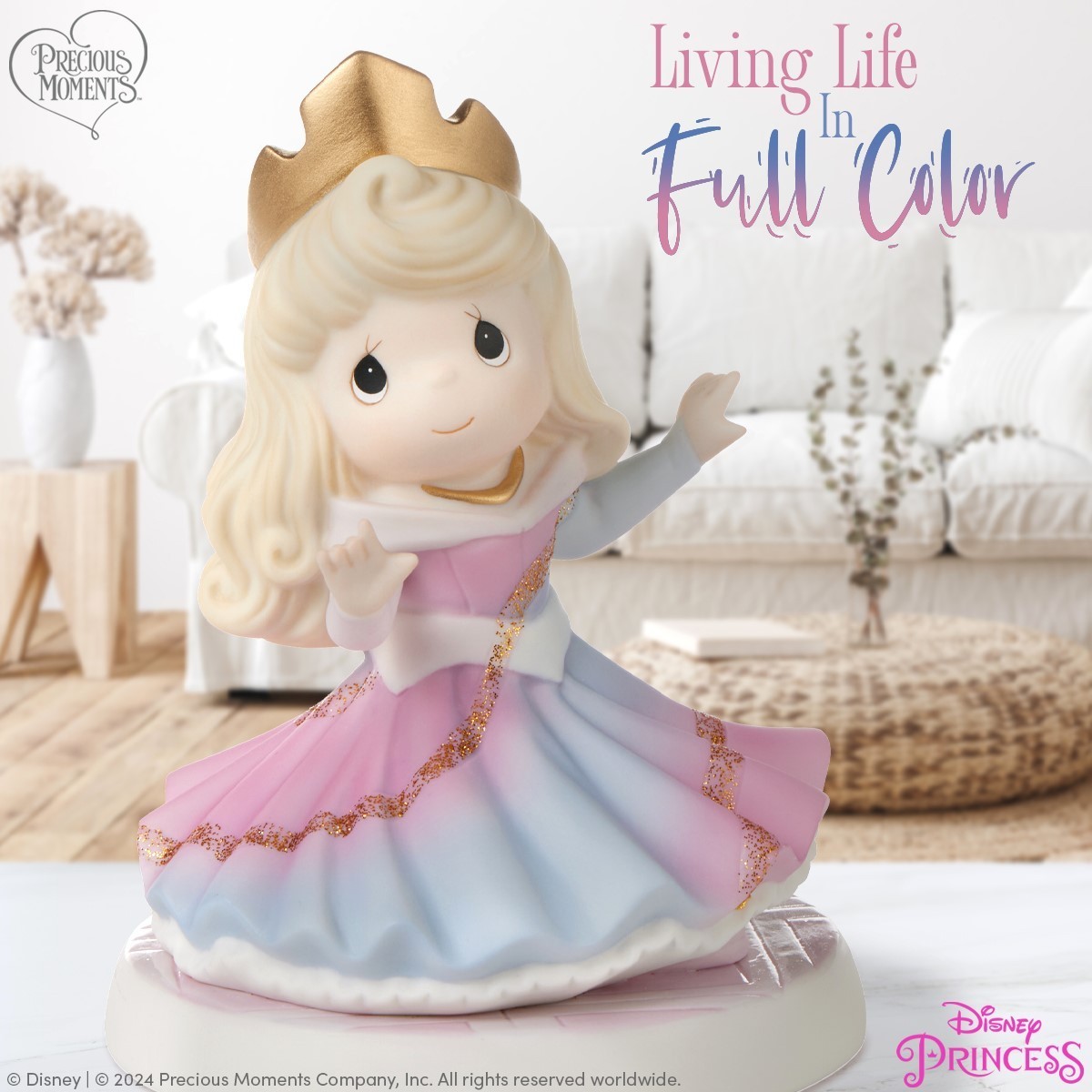 ❦ New PRECIOUS MOMENTS DISNEY Porcelain Figurine SLEEPING BEAUTY Princess Aurora