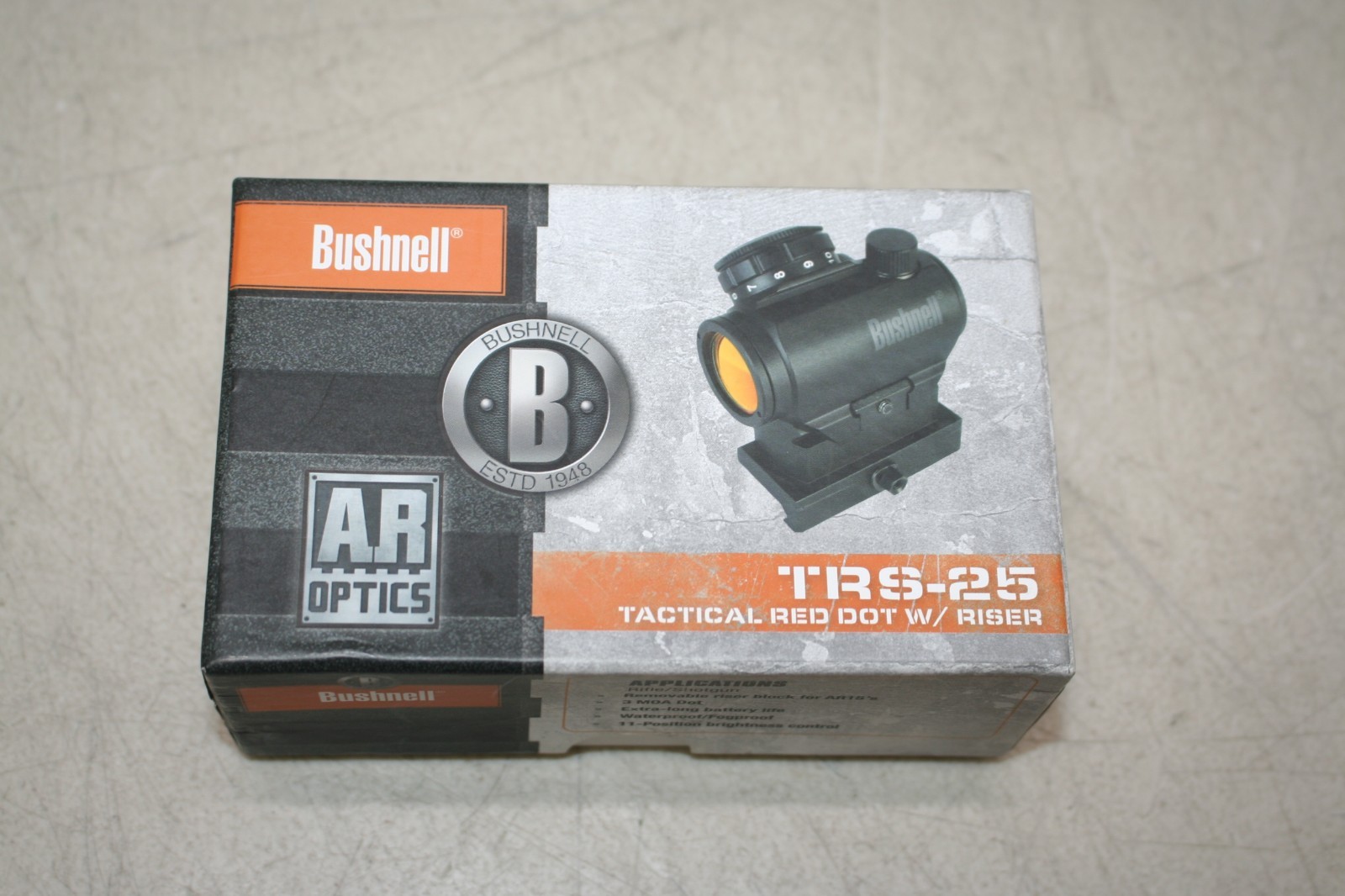 Bushnell Trs-25 Red Dot Sight Tactical Red Dot W/ Riser Bushnell Trs-25 Red Dot Sight Tactical Red Dot W/ Riser
