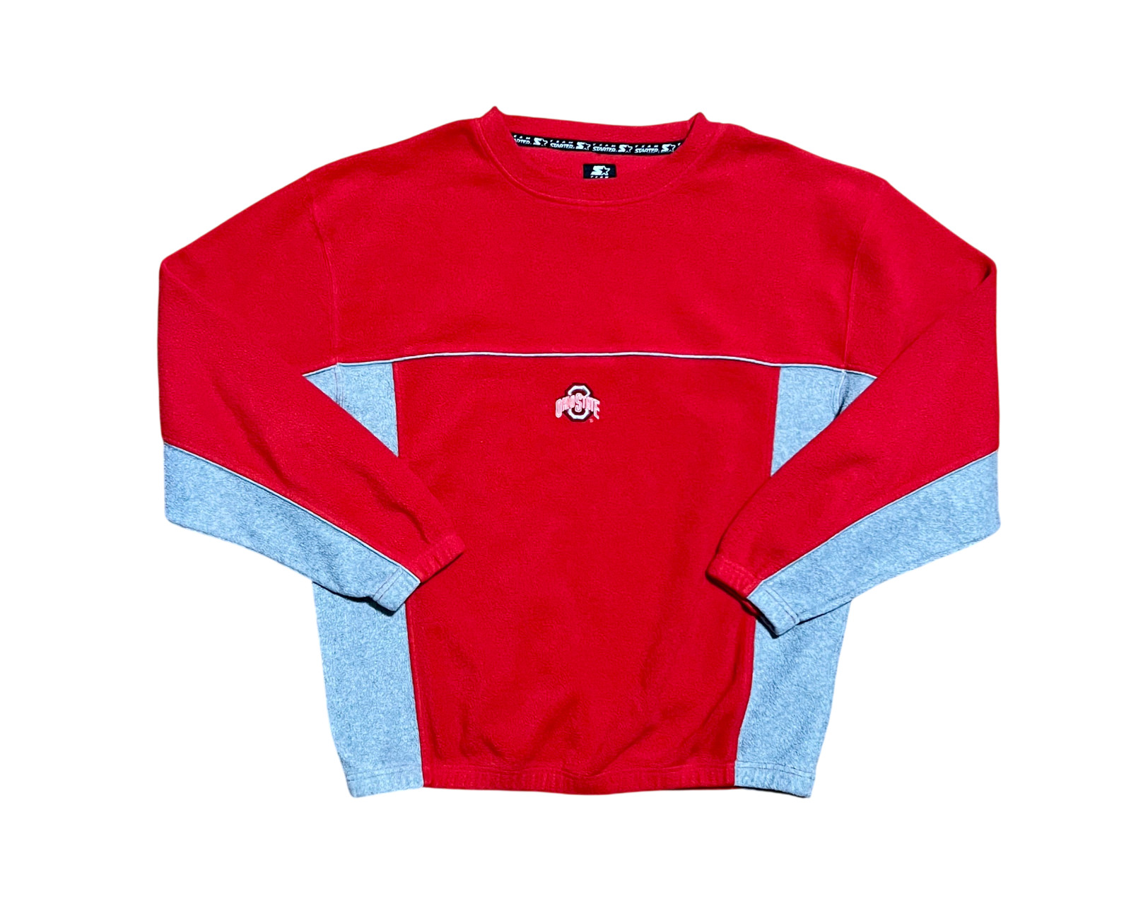 Ohio State Buckeyes 90s Starter Vintage Fleece Red & Gray Sweatshirt, Men\'s XL Ohio State Buckeyes 90s Starter Vintage Fleece Red & Gray Sweatshirt, Men\'s XL