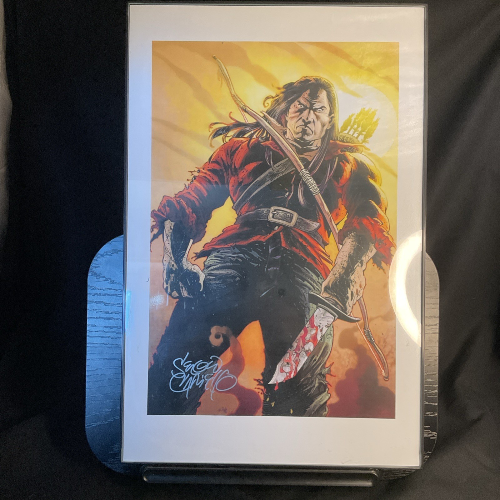 Jonah Hex SIGNED By Sergio Cariello Framed Art Native American Tonto Jonah Hex SIGNED By Sergio Cariello Framed Art Native American Tonto
