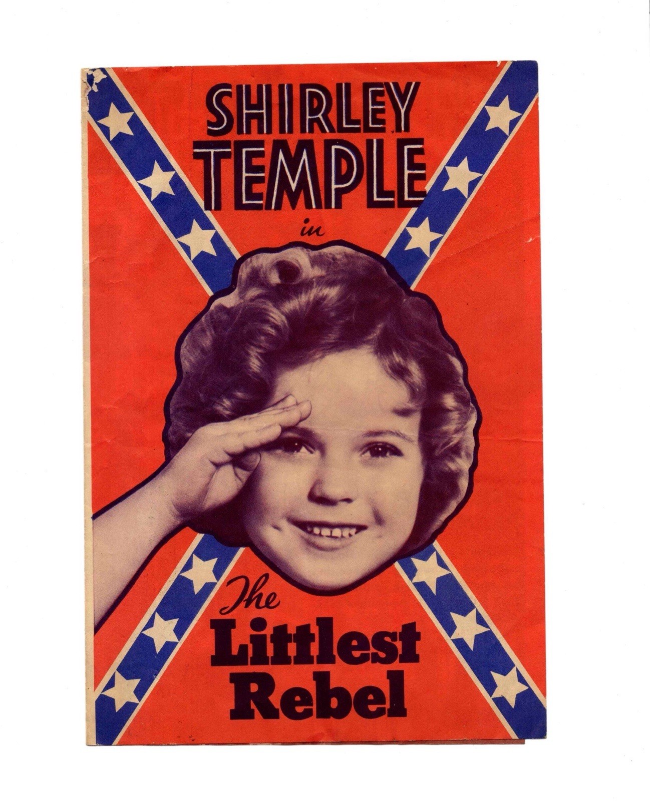 RARE 1935 Shirley Temple The Littlest Rebel Movie Program Fold Out Poster Herald RARE 1935 Shirley Temple The Littlest Rebel Movie Program Fold Out Poster Herald