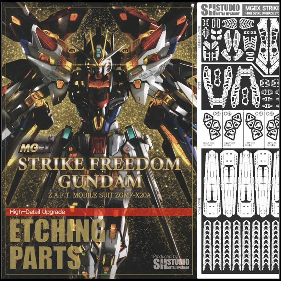 SH STUDIO MGEX 1/100 STRIKE FREEDOM Strike Free Gundam Etched Sheet SH STUDIO MGEX 1/100 STRIKE FREEDOM Strike Free Gundam Etched Sheet