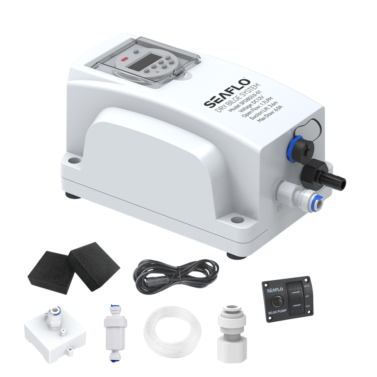 SEAFLO Dry Bilge System 3.0 - Ultimate Automatic Boat Water Removal System, 12V
