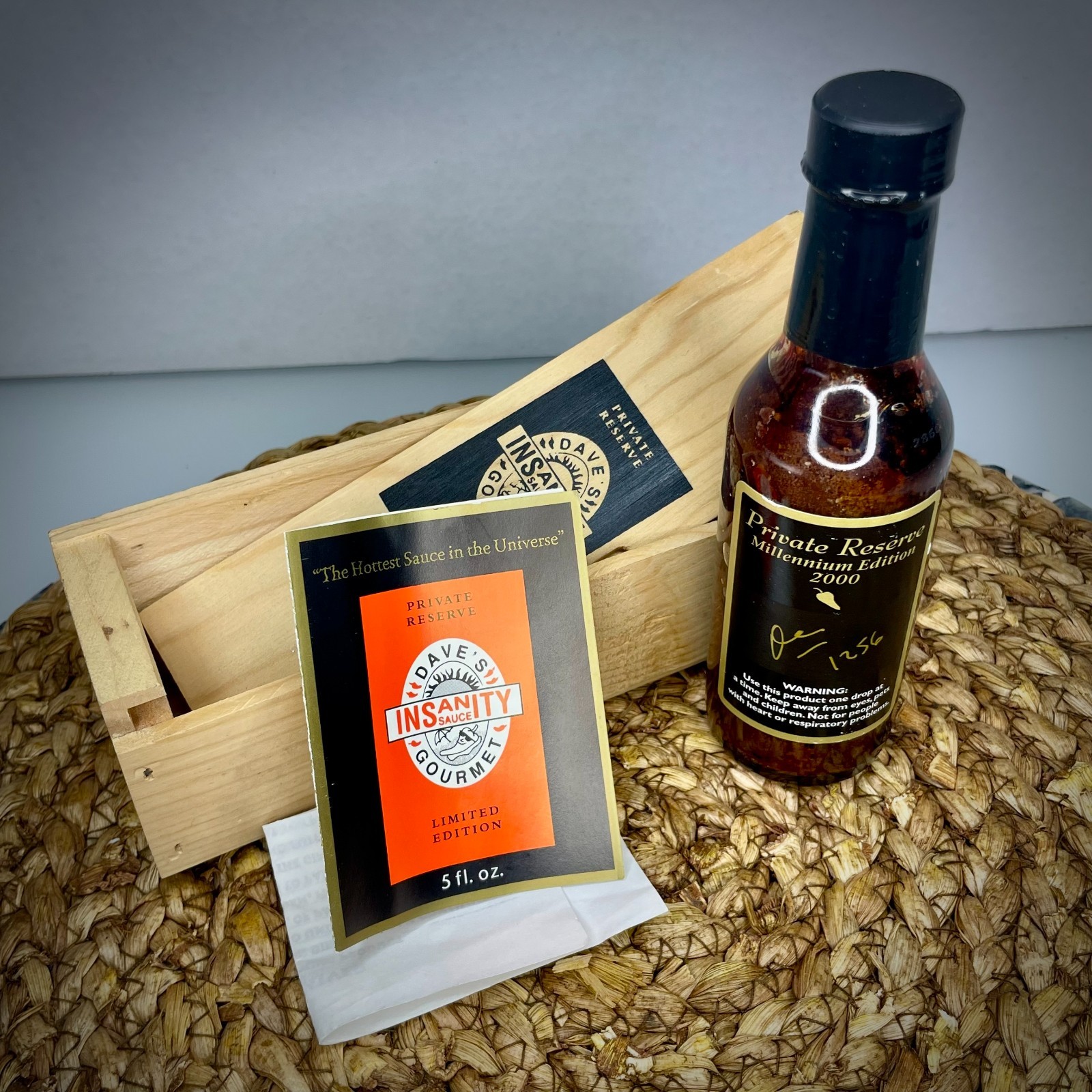 Vtg Dave\'s Insanity Hot Sauce Signed Numbered Limited Millennium Edition 2000