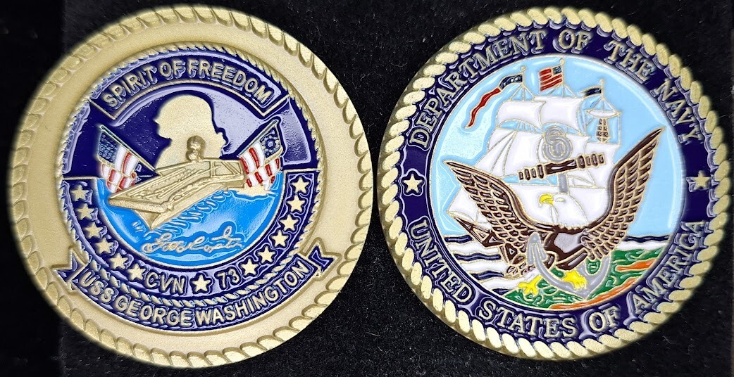CVN-73 USS GEORGE WASHINGTON - Spirit of Freedom - Navy Challenge Coin