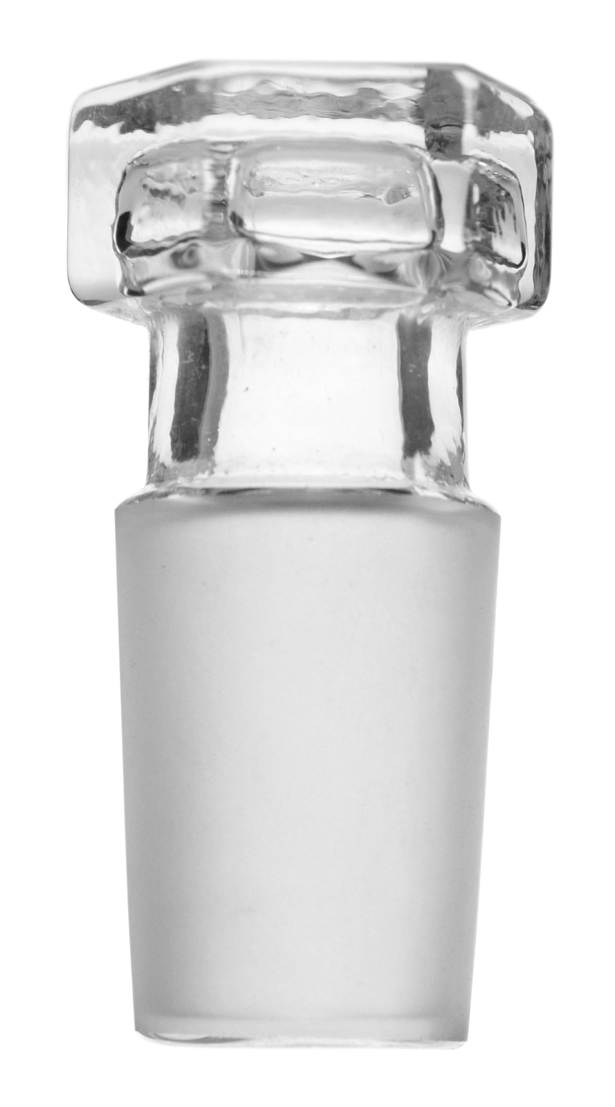 Hollow Stopper, Hexagonal - 19/26 - Flat End - Borosilicate Glass - Eisco Labs
