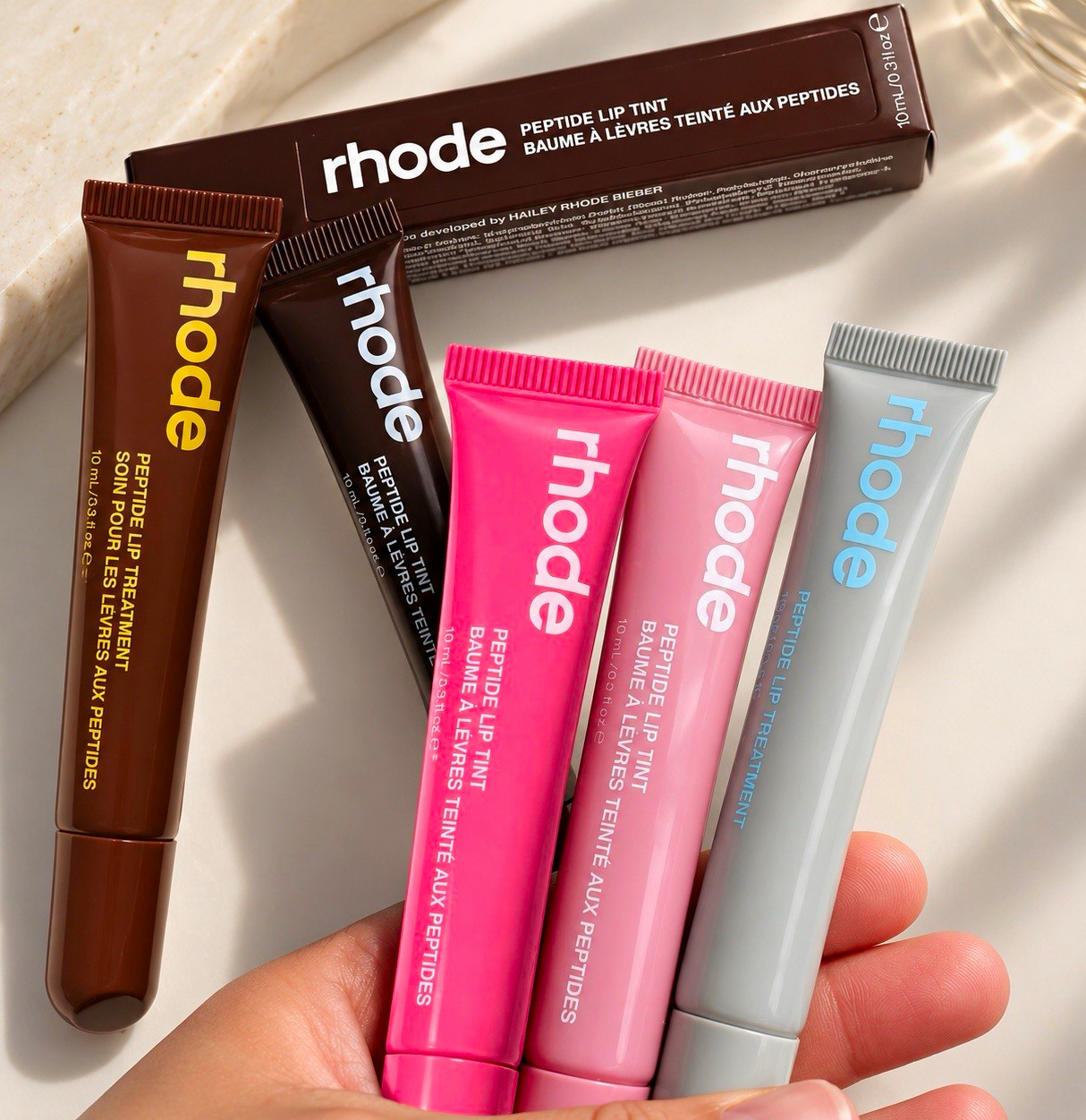rhode Peptide Lip Tint Pink Tinted Lip Balm with Peptides 10 mL/0.3 oz With Box rhode Peptide Lip Tint Pink Tinted Lip Balm with Peptides 10 mL/0.3 oz With Box