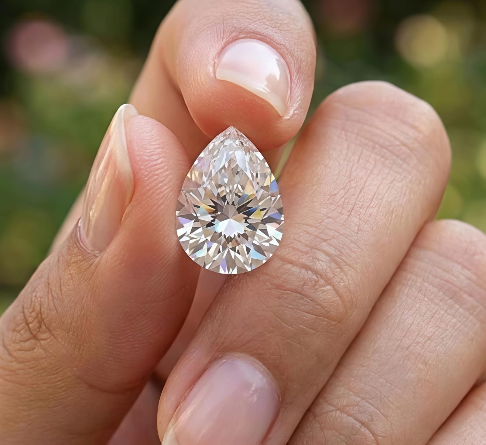 1.75 Ct Pear Cut D-E Color VVS1 Diamond Premium Quality gemstone 7x9mm + Gift