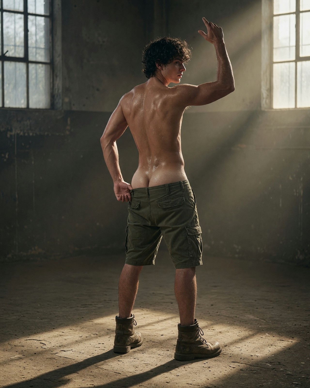 Gay Interest White Male Model Muscular Back Wet Posing Pouch Beefcake M009281 Gay Interest White Male Model Muscular Back Wet Posing Pouch Beefcake M009281