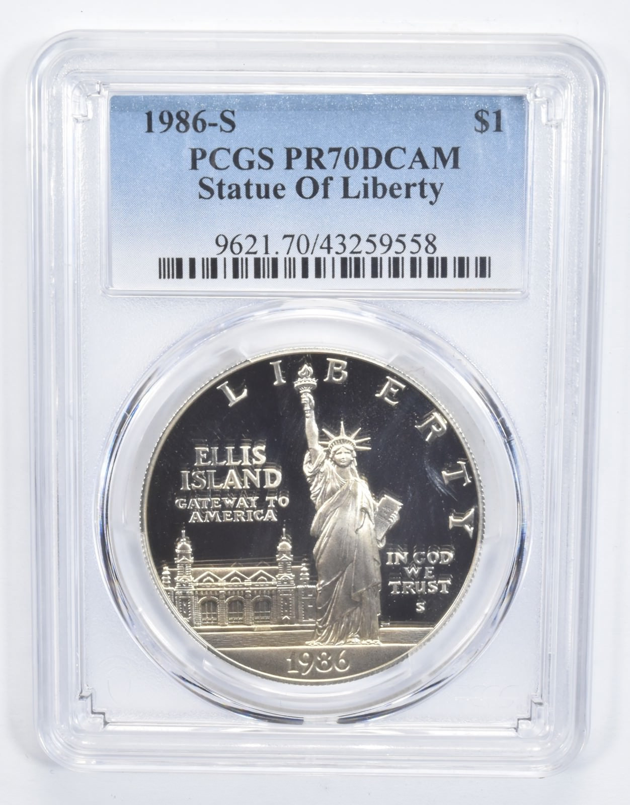 1986-S Statue Of Liberty Commemorative Silver Dollar PR70 DCAM PCGS