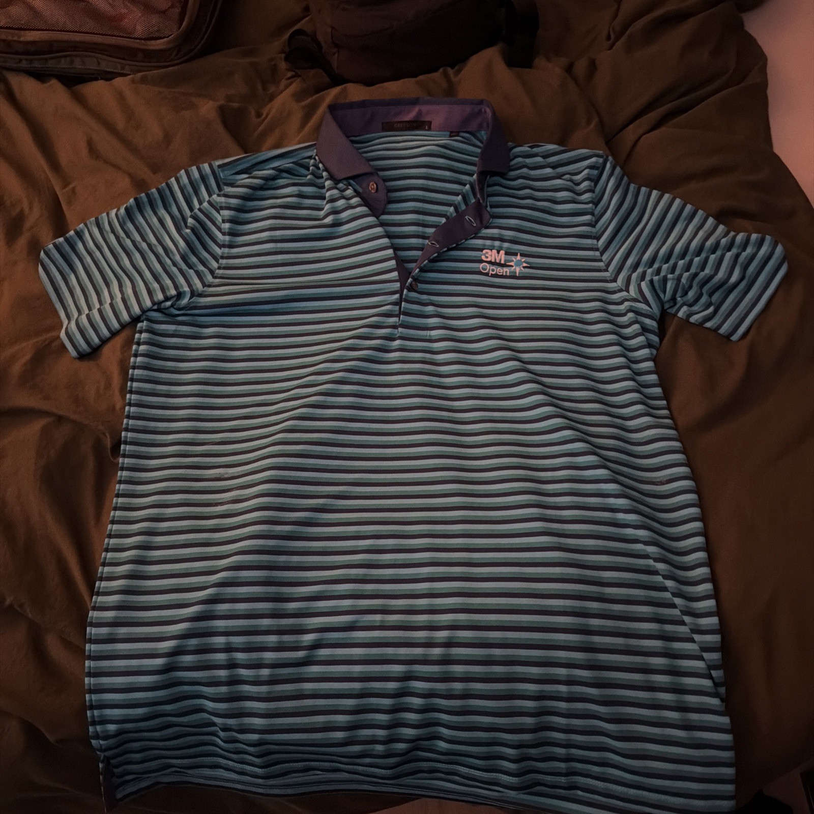 Greyson Golf Polo Men\'s Large Blue/Green Greyson Huron Polo Golf Shirt New