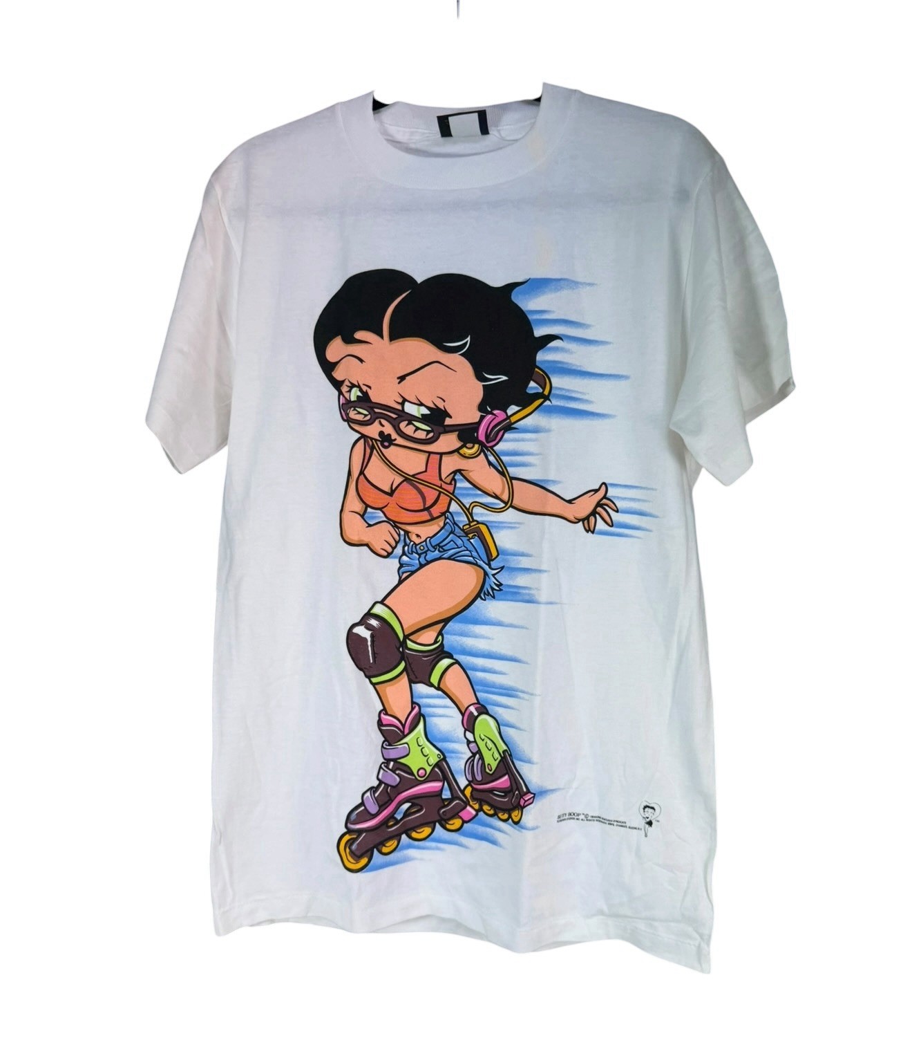 Vintage 1994 Betty Boop Rollerblading Double Sided Shirt 100% Cotton Y2K Size M Vintage 1994 Betty Boop Rollerblading Double Sided Shirt 100% Cotton Y2K Size M
