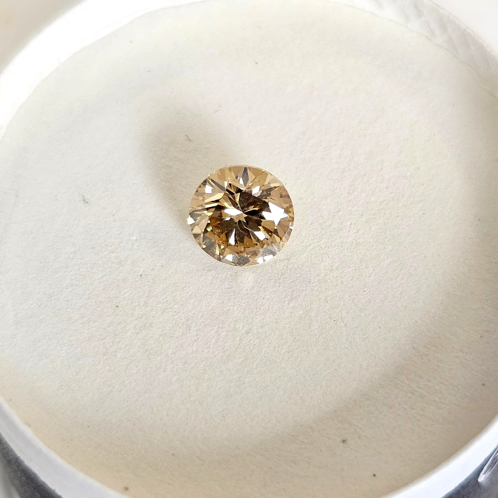 0.95ct Natural Brown Champagne Round Brilliant Cut Diamond for jewellery 1pcs 