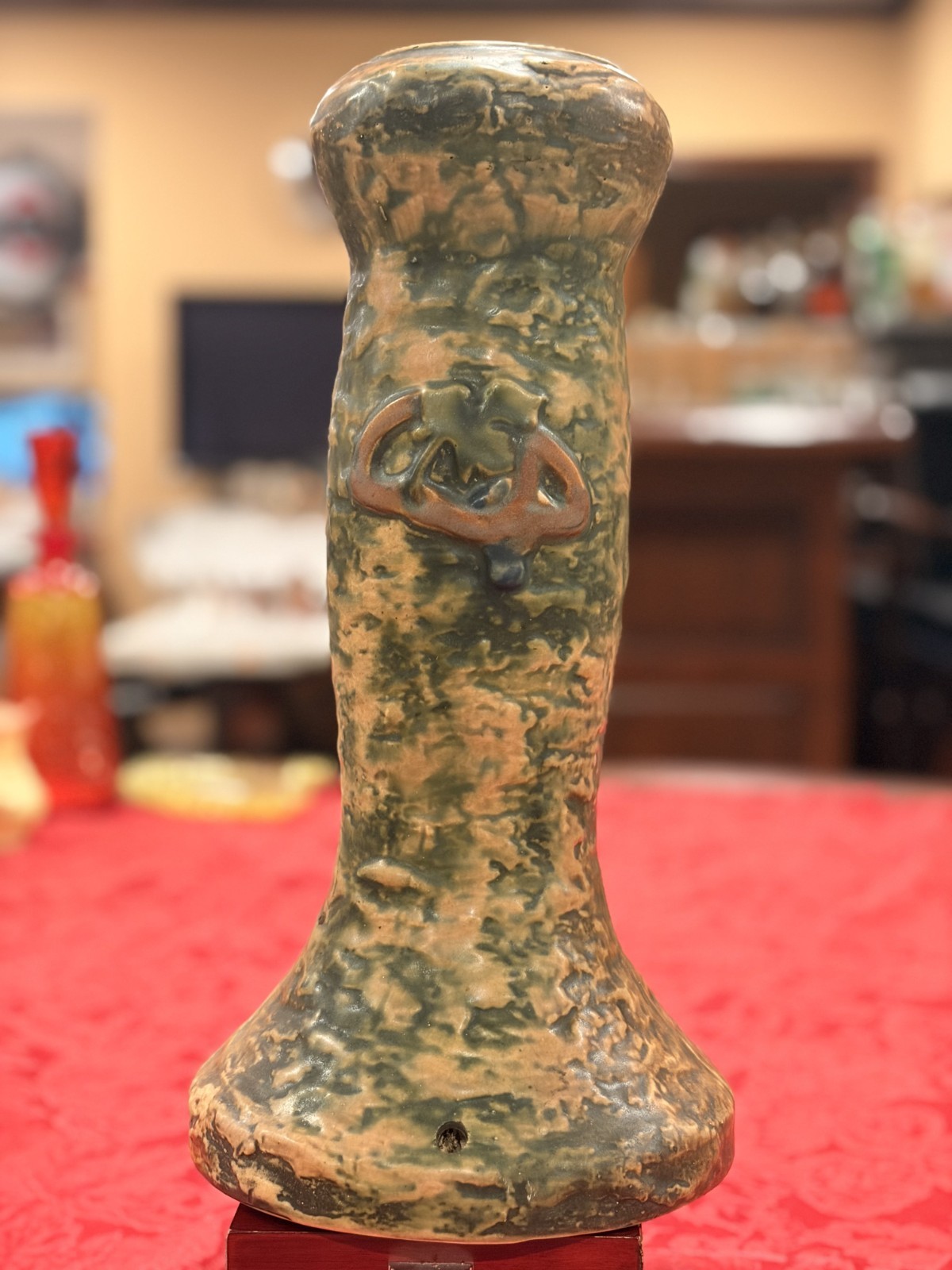 Very Rare Antique Roseville Imperial I Art Pottery 15” Candle Holder 1921 Ex Con Very Rare Antique Roseville Imperial I Art Pottery 15” Candle Holder 1921 Ex Con