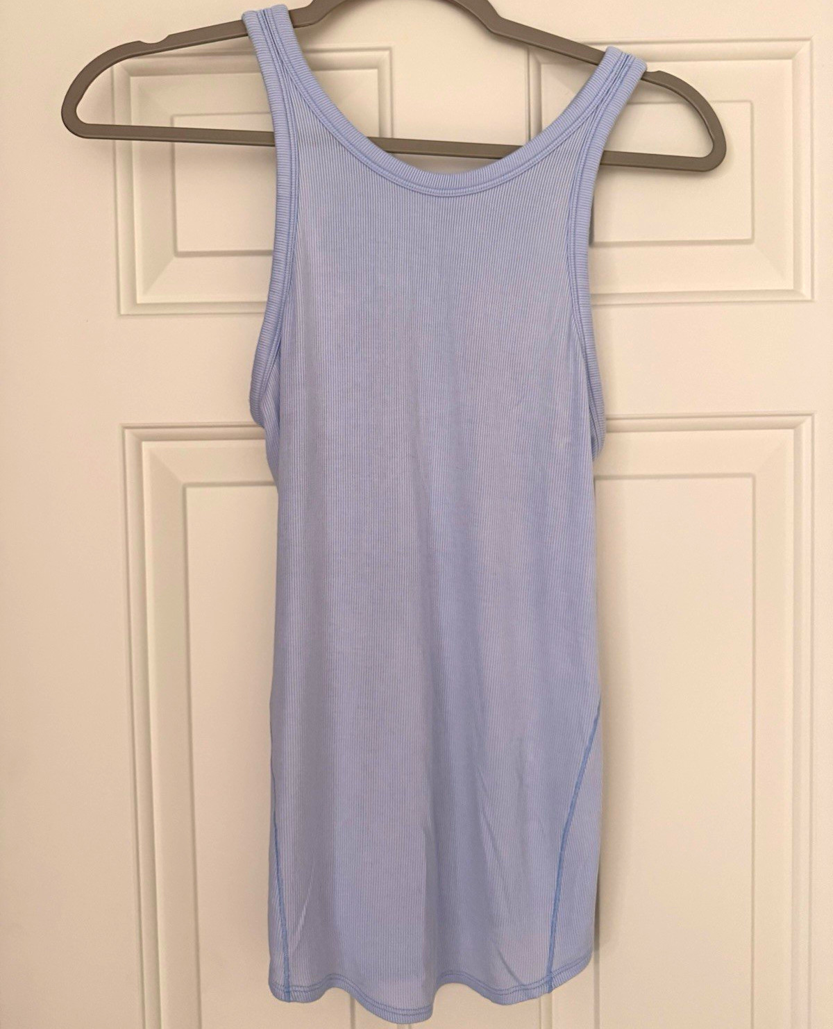 lululemon athletica Women\'s S Blue Ribbed Scoop Neck Racerback Yoga Tank