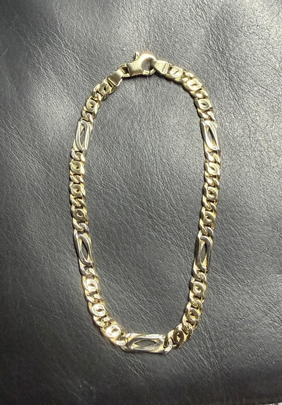 14k Solid Gold Cuban Figaro Bracelet 8” Inch Rope Mariner Chain Karat 10k 18k