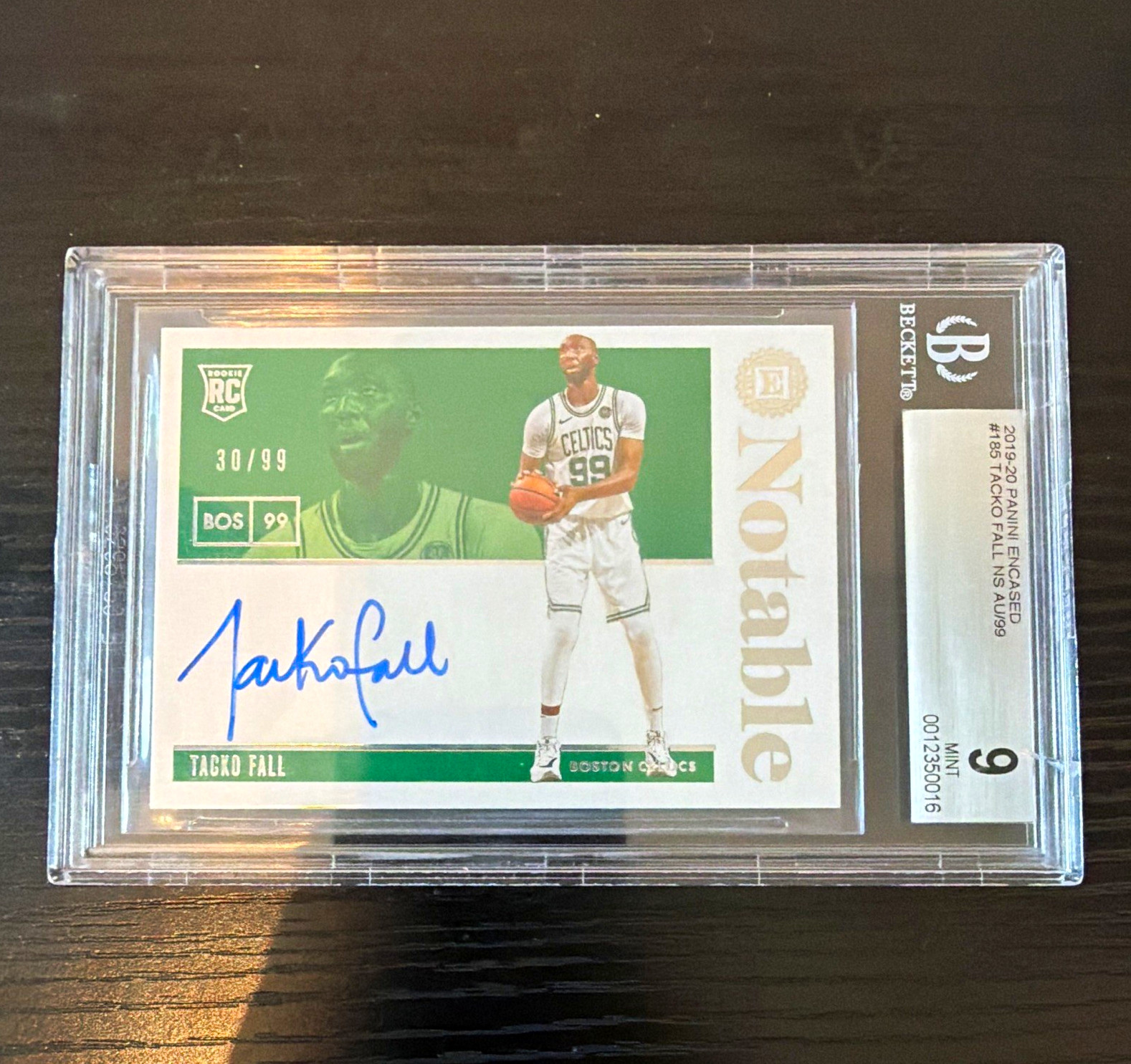 Panini Encased 2019-20 Tacko Fall RC Auto Green /99 Boston Celtics #185 Panini Encased 2019-20 Tacko Fall RC Auto Green /99 Boston Celtics #185