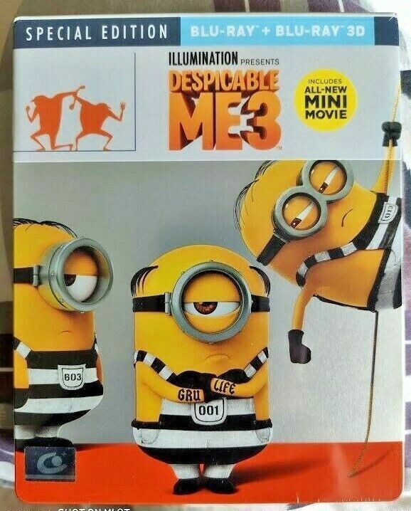 Despicable Me 3 (2017) Blu-ray Region A - 3D & 2D, Limited STEELBOOK, Minions