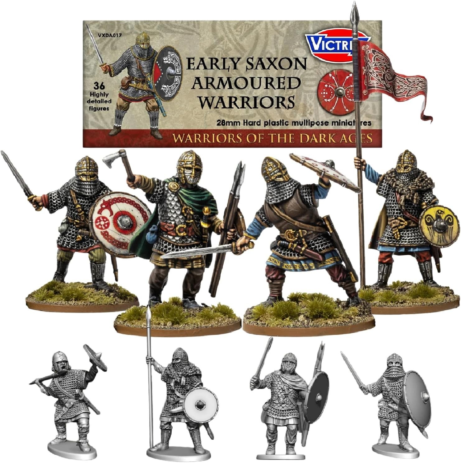 Victrix Miniatures Dark Ages - Early Saxon Armoured Warriors Victrix Miniatures Dark Ages - Early Saxon Armoured Warriors