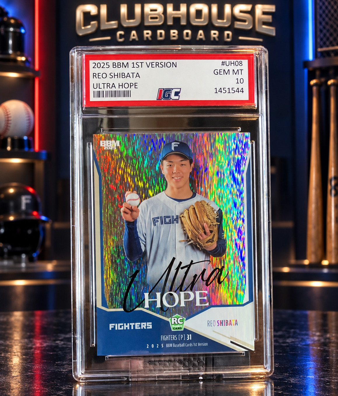 🔥⚾️2025 Bbm 1st Version - Ultra Hope Reo Shibata #UH08 (RC) Gem mint 10🔥