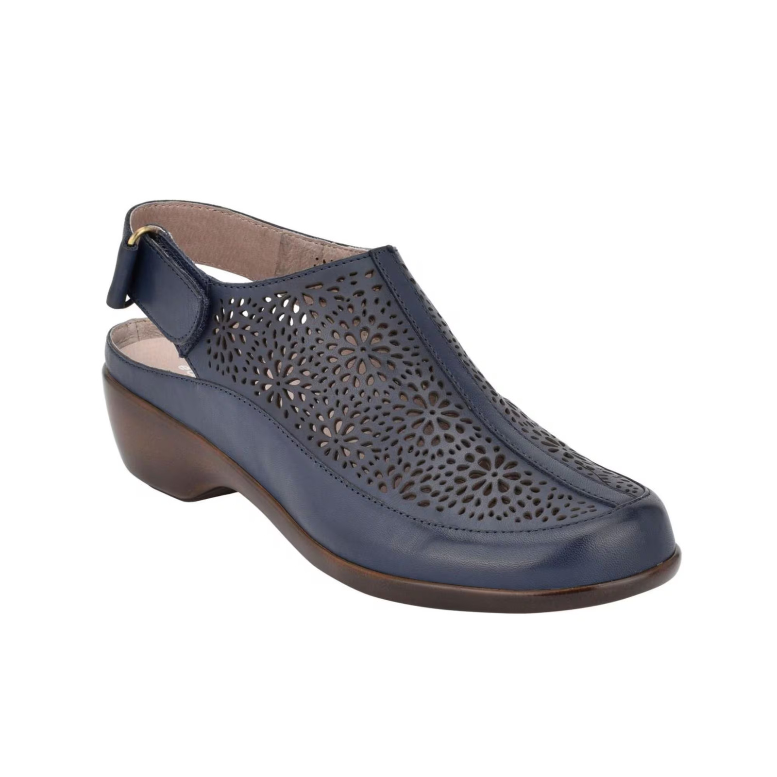 Women\'s Easy Spirit Dawn Lightweight Slingback Mules Navy Leather