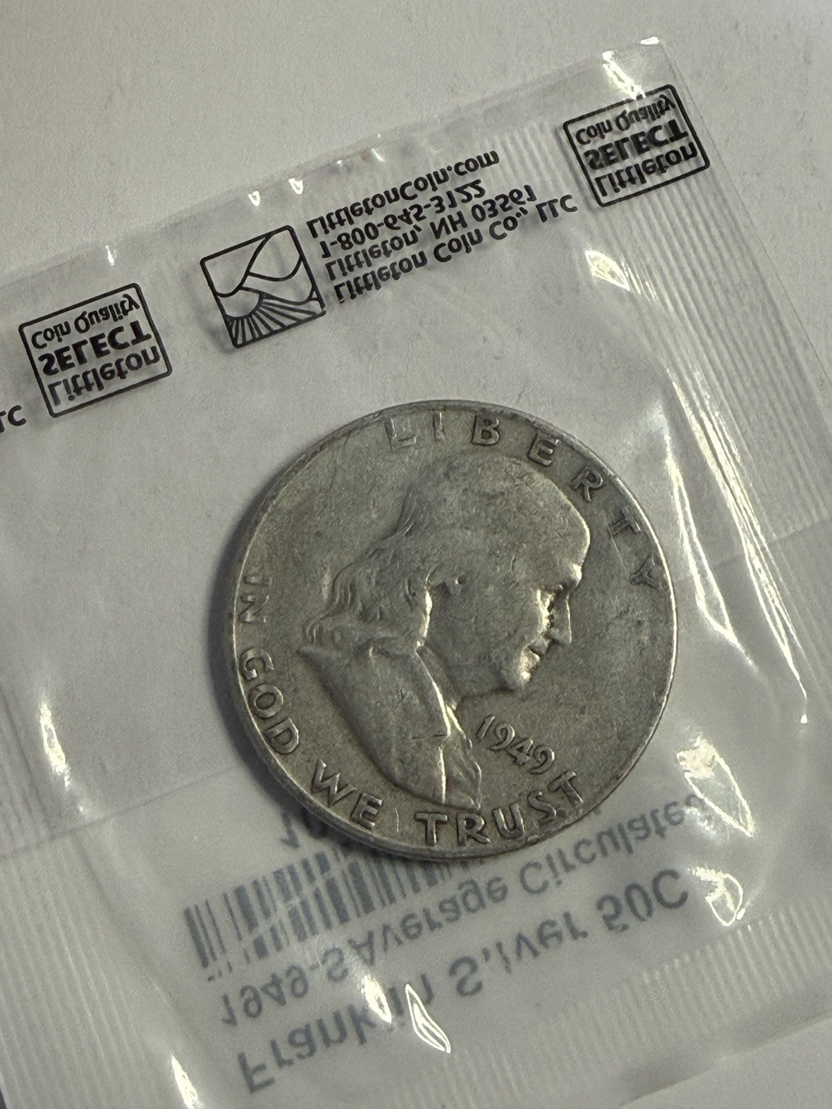1949-S Franklin Half Dollar Coin  Fine in Littleton Packaging
