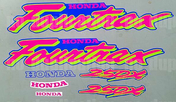 1992 92\' Quad TRX Fourtrax 250x 7pc ATV Decals Stickers Graphics
