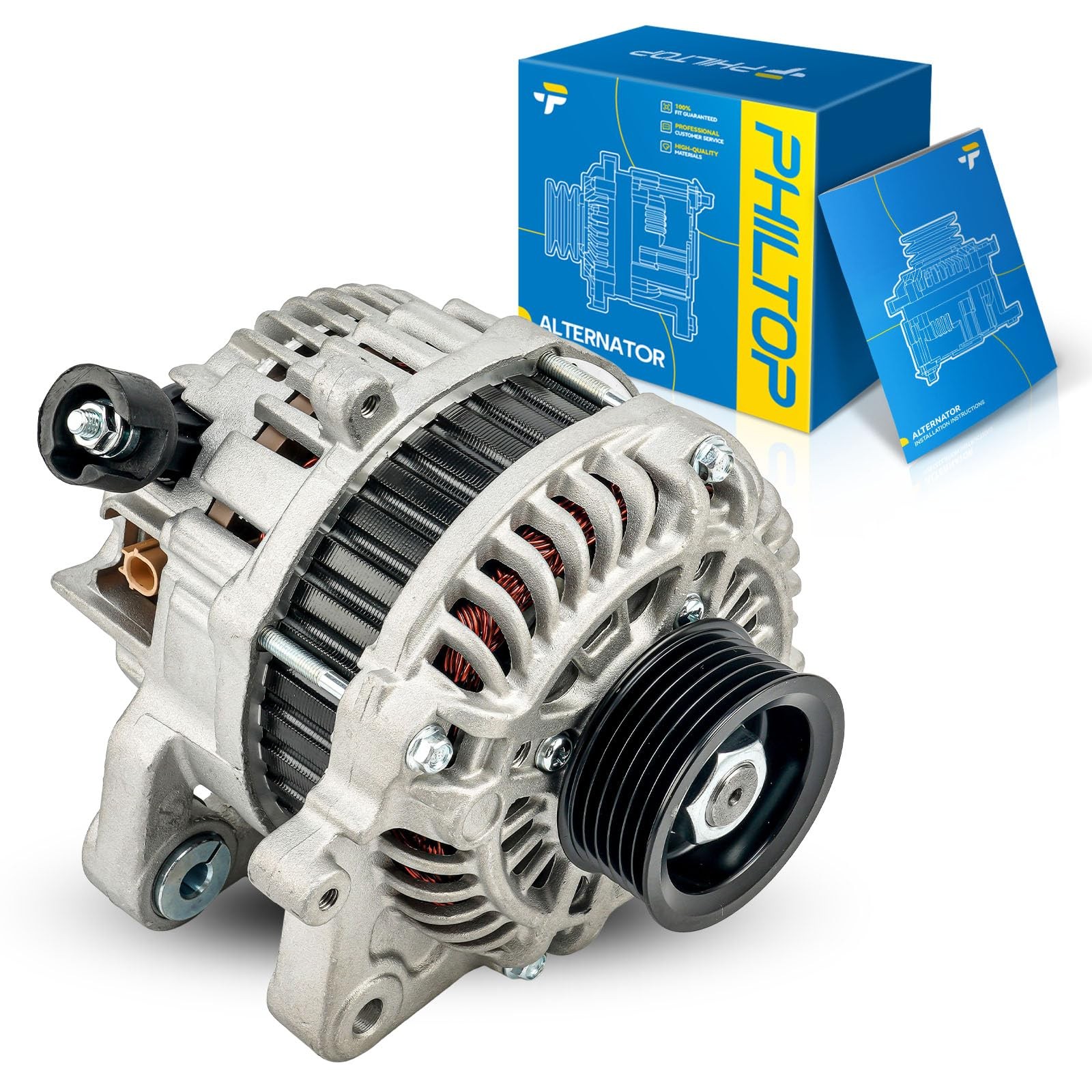 PHILTOP New Alternator 11537N Compatible with 2012-2015 Honda Civic 1.8L