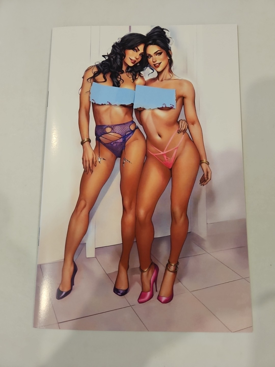 Cool Comics#1 Two Ladies Topless Lingerie Cover Gallery Ltd 50