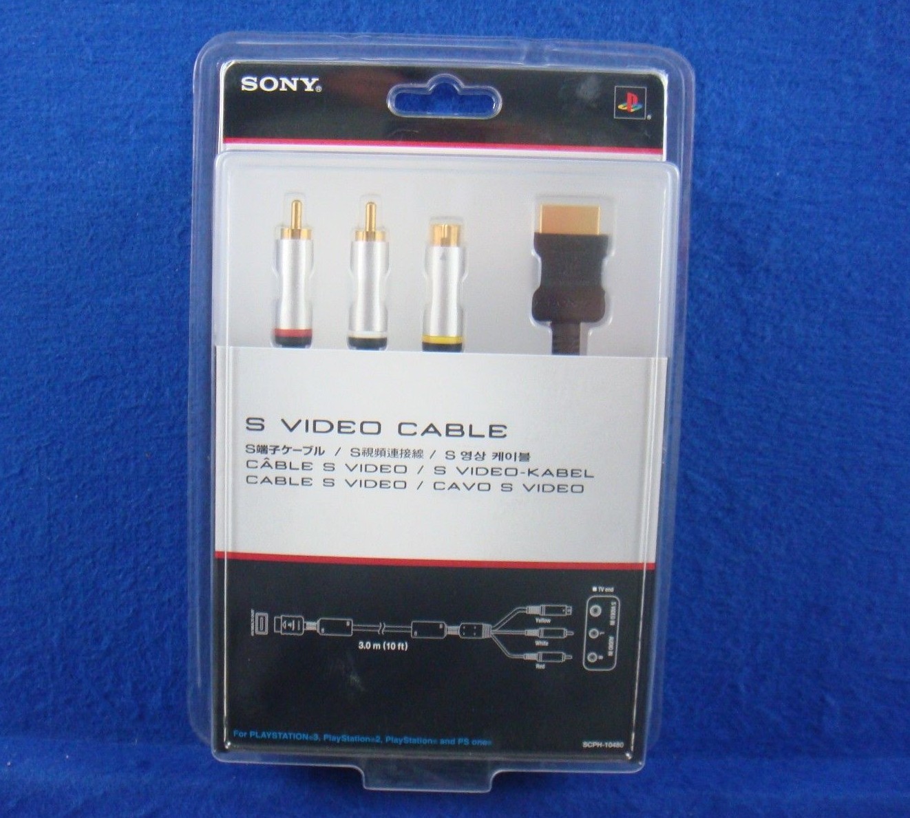 ps3 S-VIDEO CABLE LEAD Official Sony NEW PS1 PS2 AV PlayStation TV PSX OEM