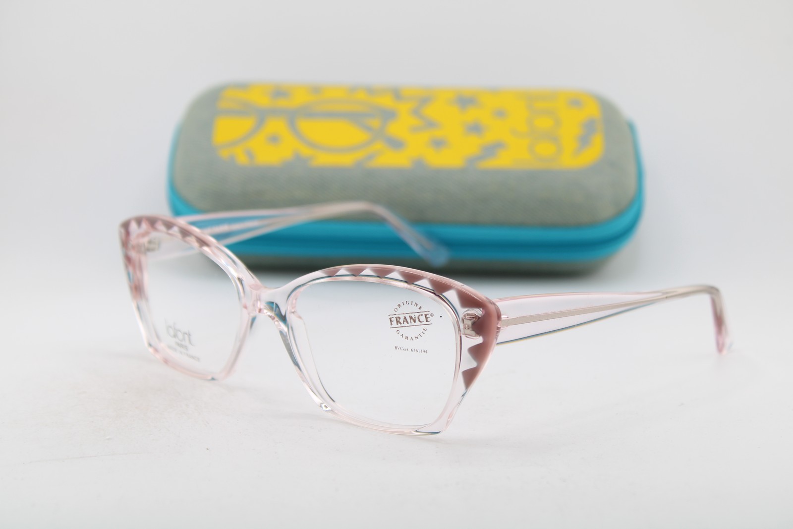 NEW JEAN LAFONT PARIS DECOR 7060 CLEAR PINK AUTHENTIC EYEGLASSES 53-16