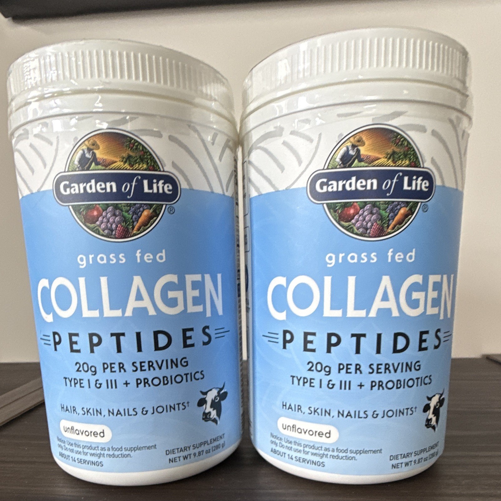 2 Pack Garden of Life Grass Fed Collagen Peptides Powder Unflavored 9.87 oz 2 Pack Garden of Life Grass Fed Collagen Peptides Powder Unflavored 9.87 oz