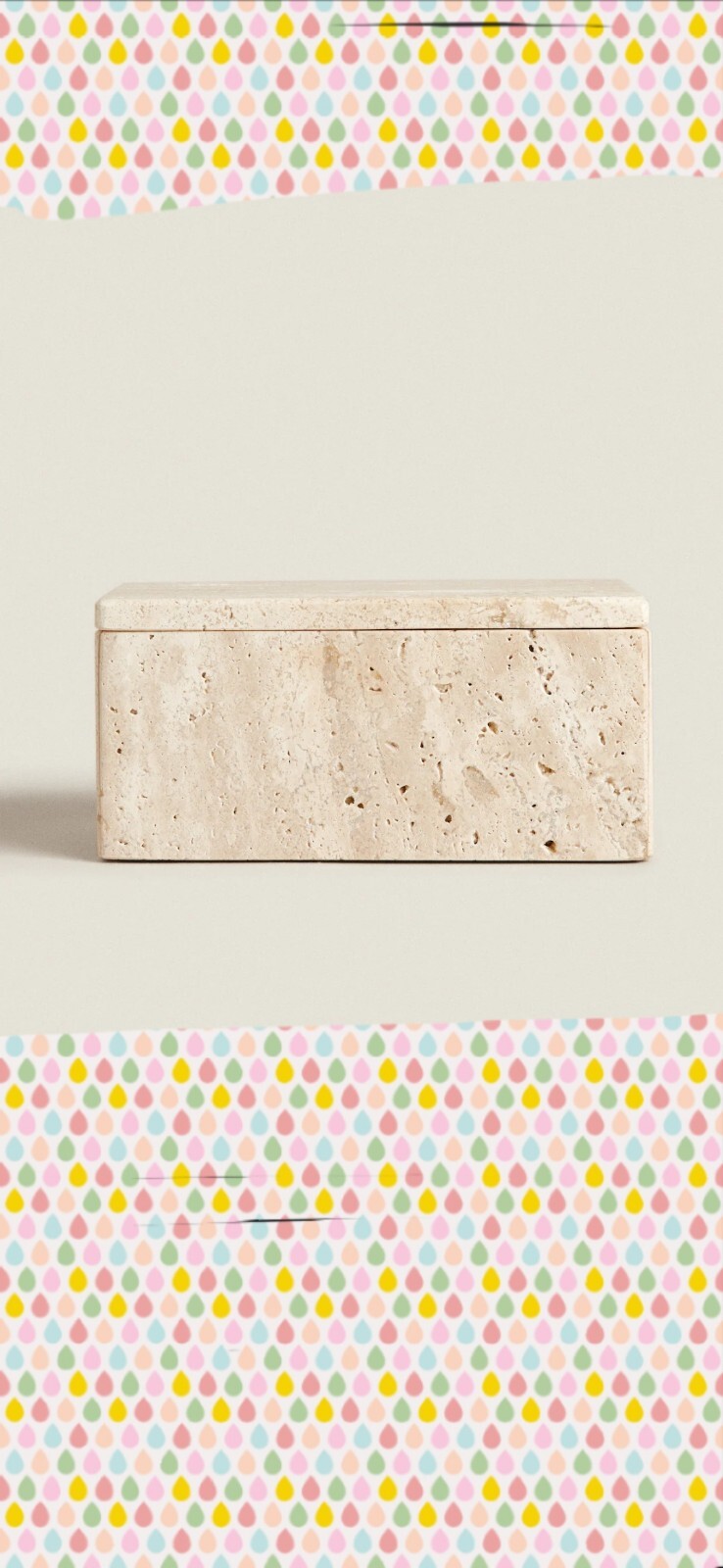 Zara Home Bathroom Container Beige Stone Heavy Duty Stylish Container Natural