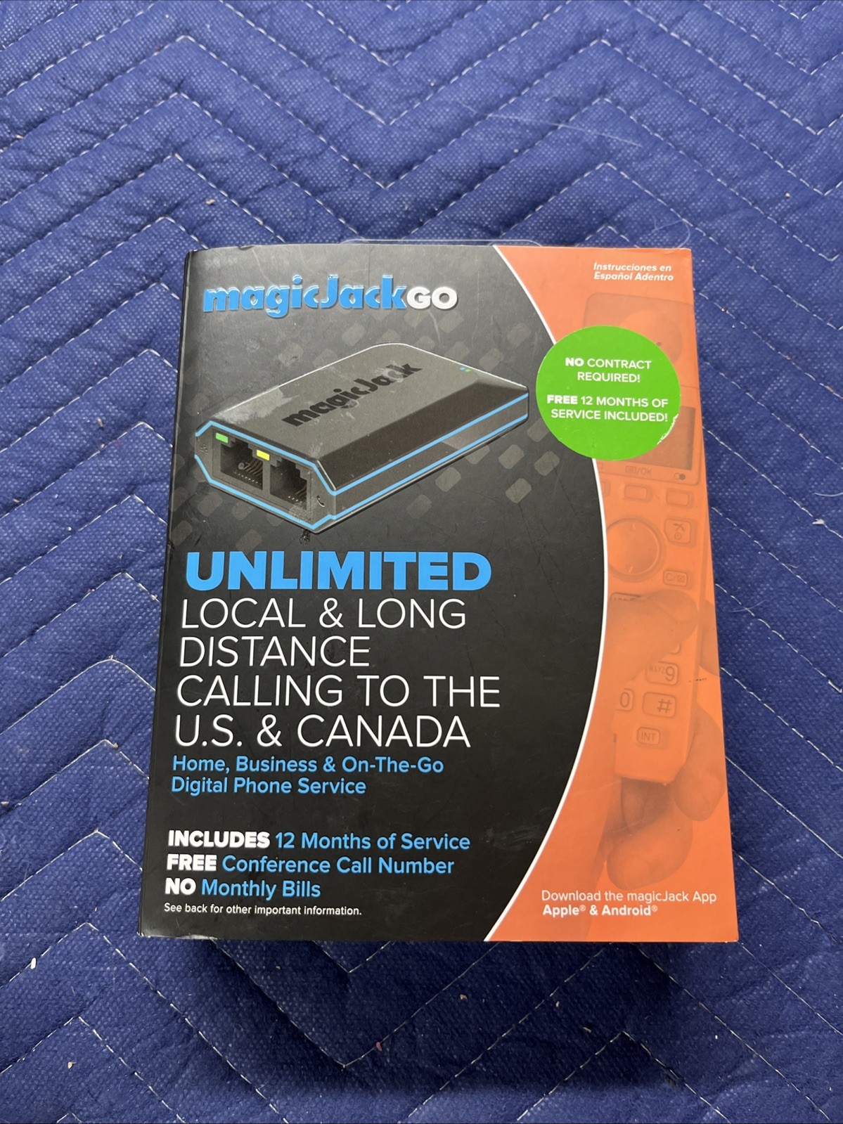 Magic Jack Go VOIP Phone Adapter Portable Home and On-The-Go Digital Phone
