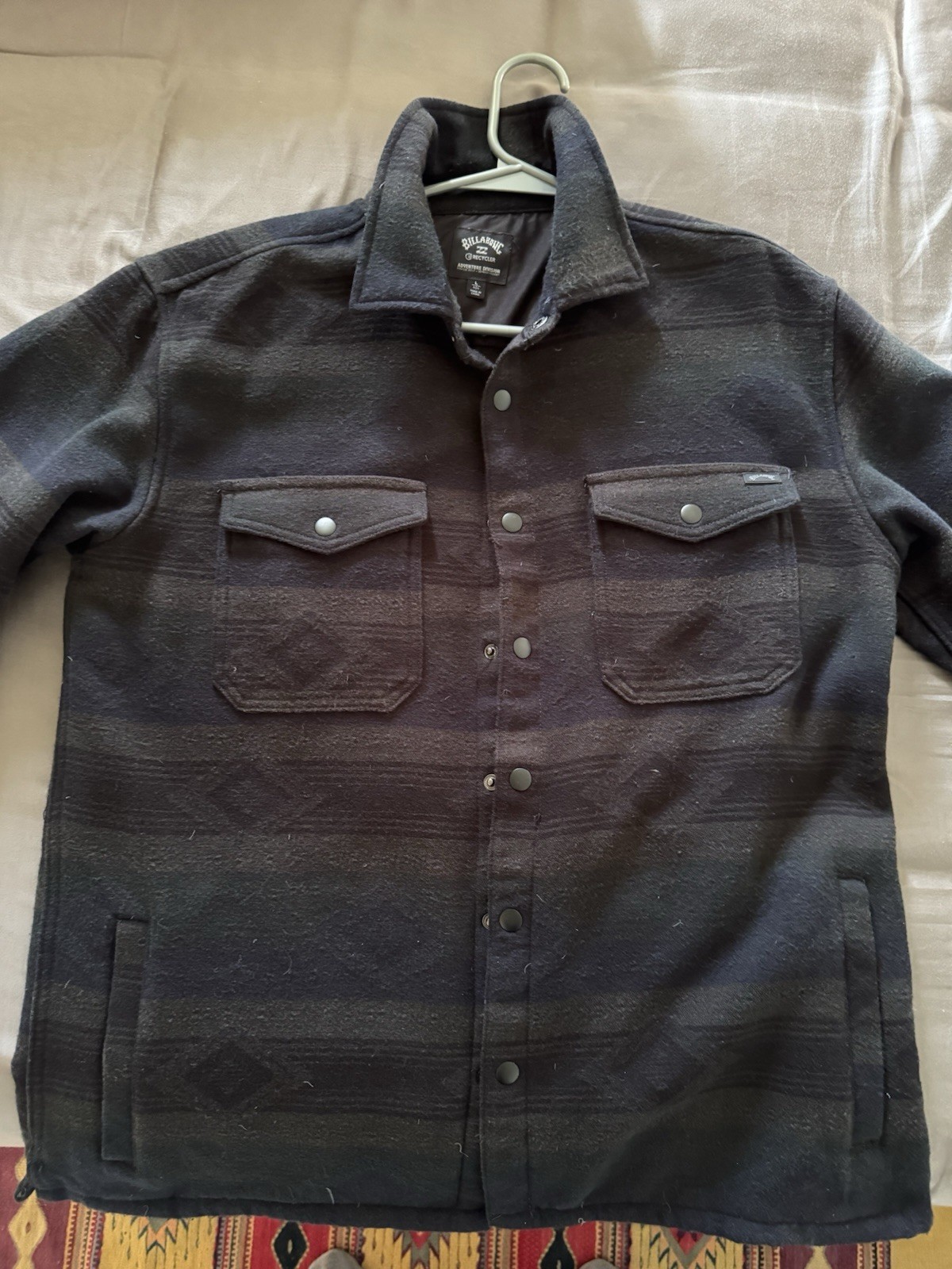 Billabong Lodge Long Sleeve Button Down Flannel Shirt Size Large