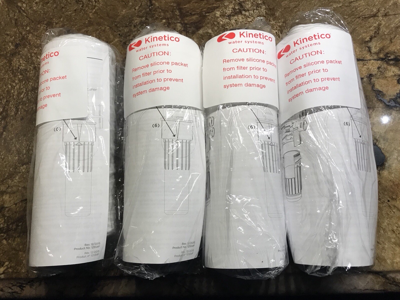 KINETICO Water Sys MACH 20 Mic.  Superkit Filter Cartridge 4 Pk 12565A 12554F
