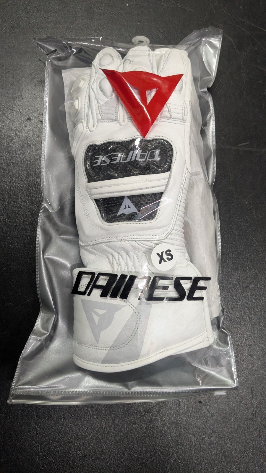 Dainese Druid 3 Style White Leather Motorcycle Racing Gloves CE All Sizes