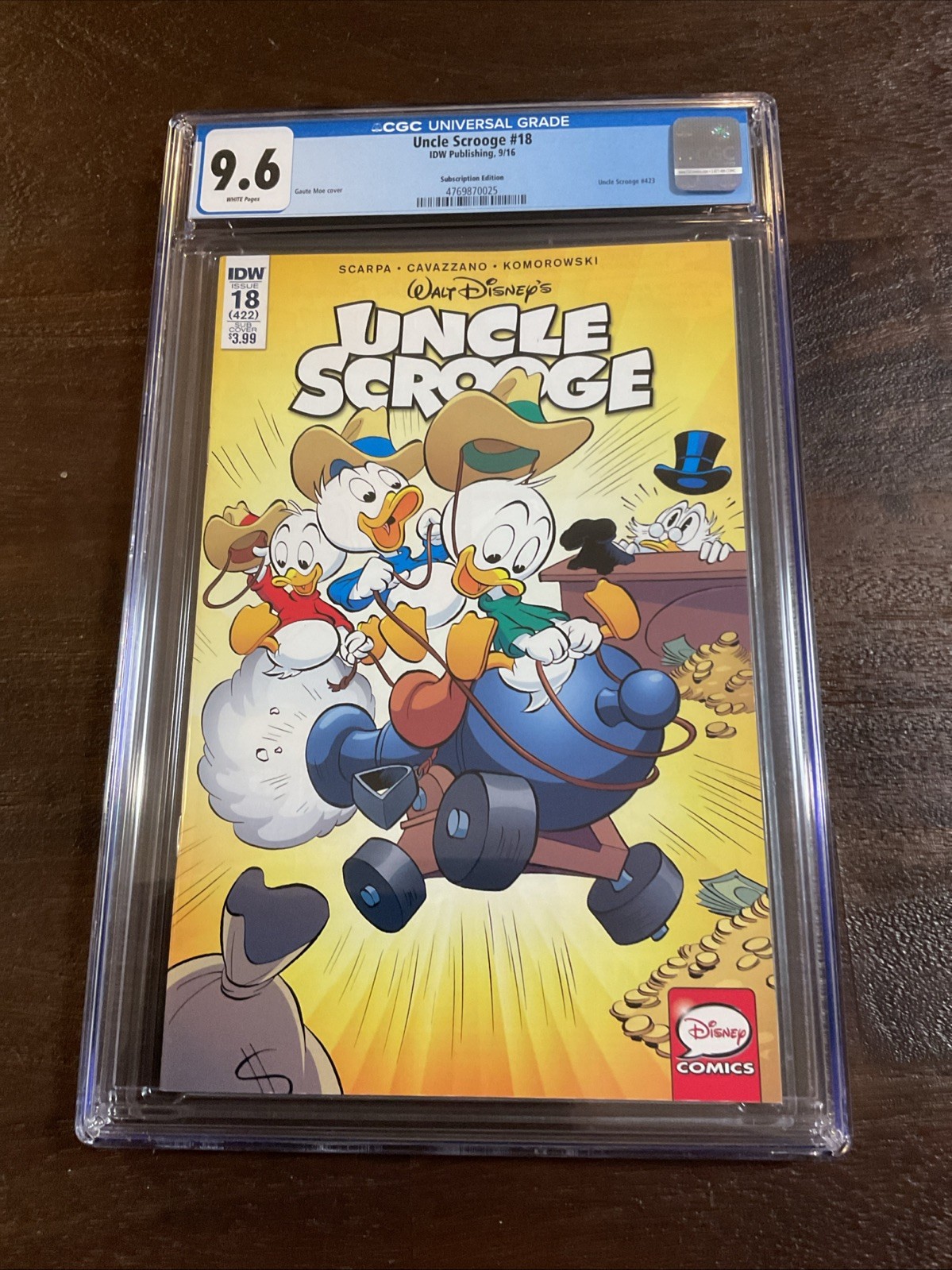 Walt Disney’s UNCLE SCROOGE #18 CGC Grade 9.6 NM+ IDW COMICS 2016 ONLY 1  GRADED
