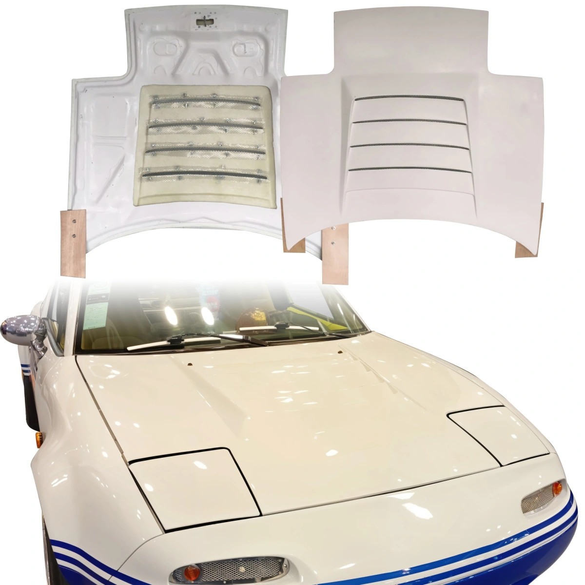 ModeloDrive FRP NISM N1 Hood (NA) for Miata Mazda 90-97 modelodrive_119026