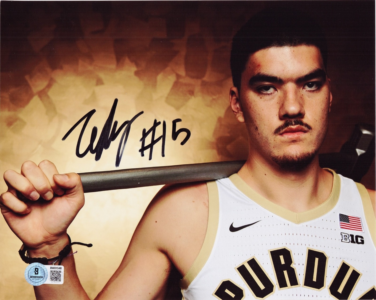 ZACH EDEY SIGNED AUTOGRAPH 8x10 PHOTO PURDUE MEMPHIS B BECKETT BAS COA