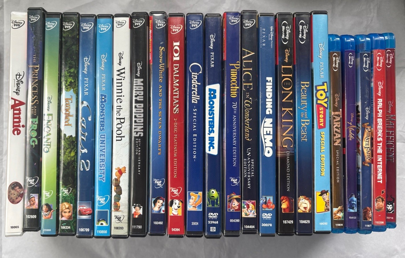 Disney Pixar DVD Blu-ray Lot 23 Titles - Diamond, Platinum, Anniversay editions