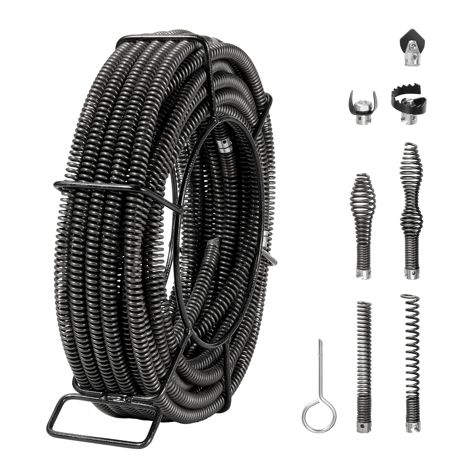 Uimoso Sectional Drain Cleaning Cable 66FT x 5/8In for 0.8-3.9 Inch Pipes