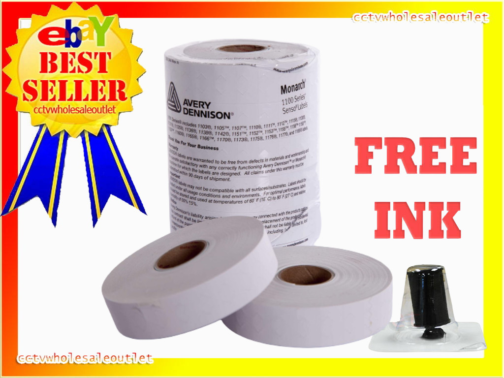Genuine Monarch 1131 White Labels &FREE INK
