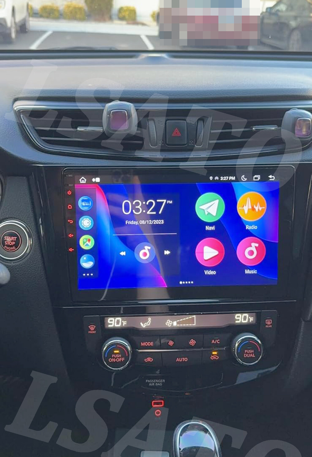 For 2014 2015 2016 Nissan Rogue Wireless Apple CarPlay Android Auto Car Radio
