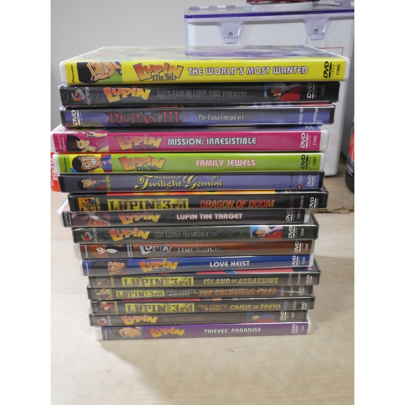 Lupin the 3rd Anime DVD Lot 15 Movies Special Secret of Mamo Fuma Conspiracy NEW