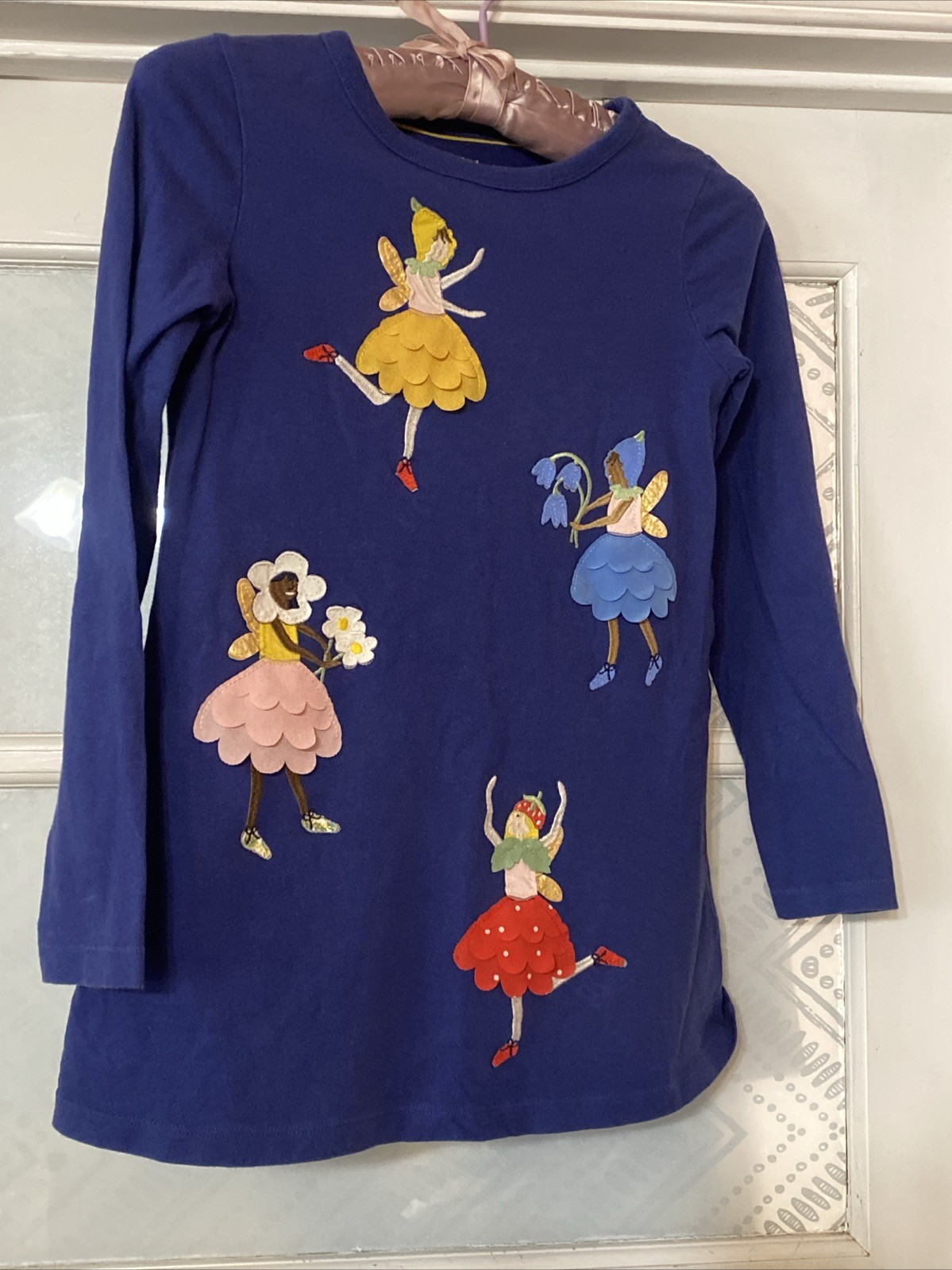 Mini Biden Fairy Appliqué Long Sleeve 100% Cotton Shirt Top 10-11 Y