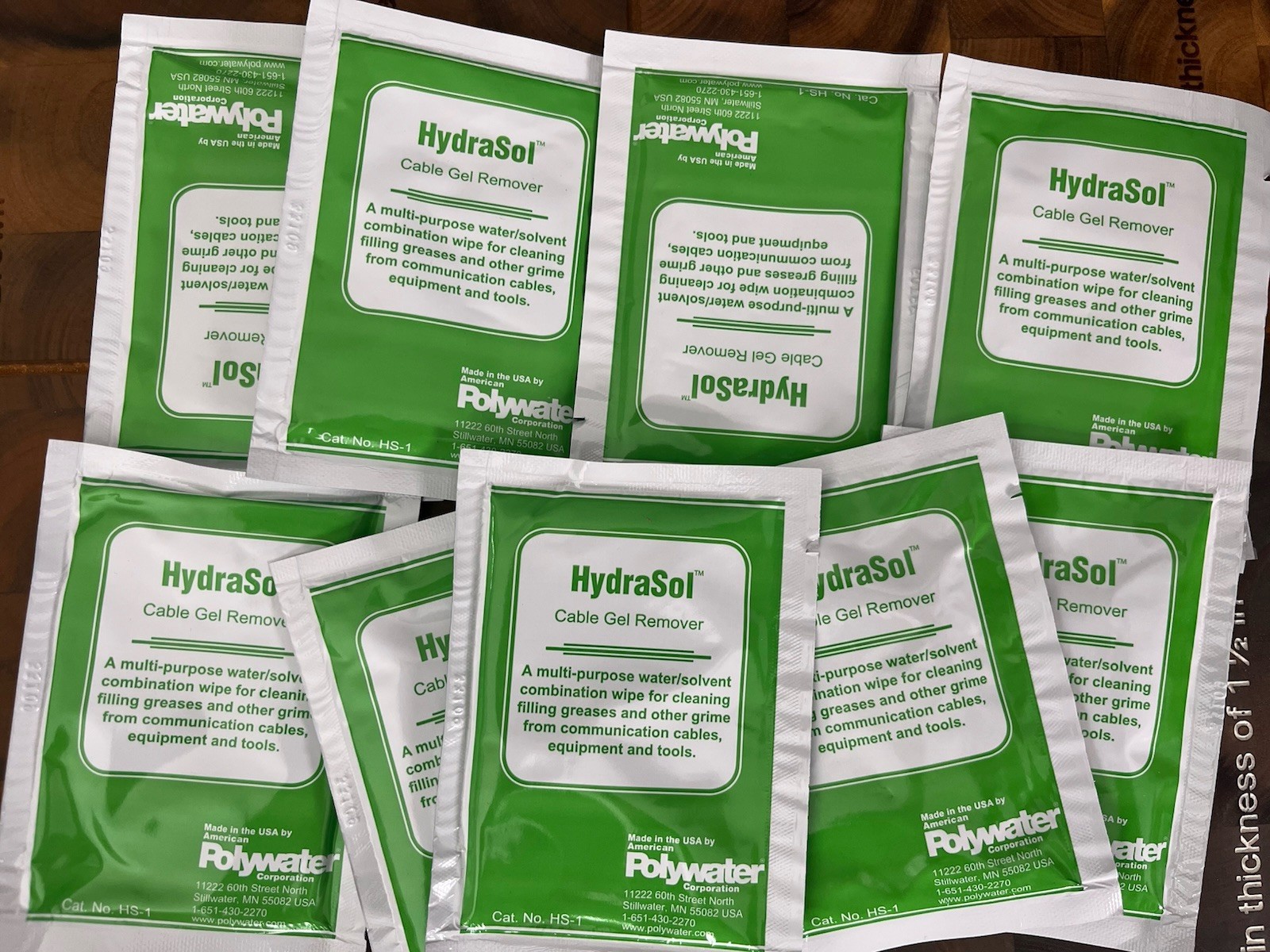 Polywater HydraSol Cable Gel Remover HS-1 - 20 X Packets Polywater HydraSol Cable Gel Remover HS-1 - 20 X Packets