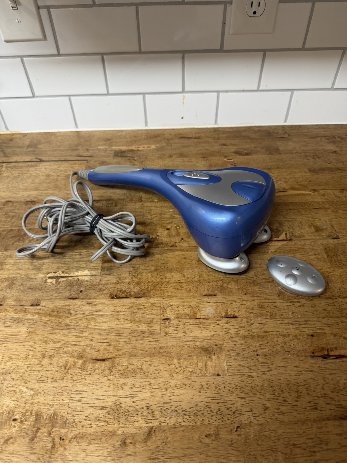 HoMEDICS Handheld Body Massager  Wave Action Heat & vibe WV-50H  Blue relaxing
