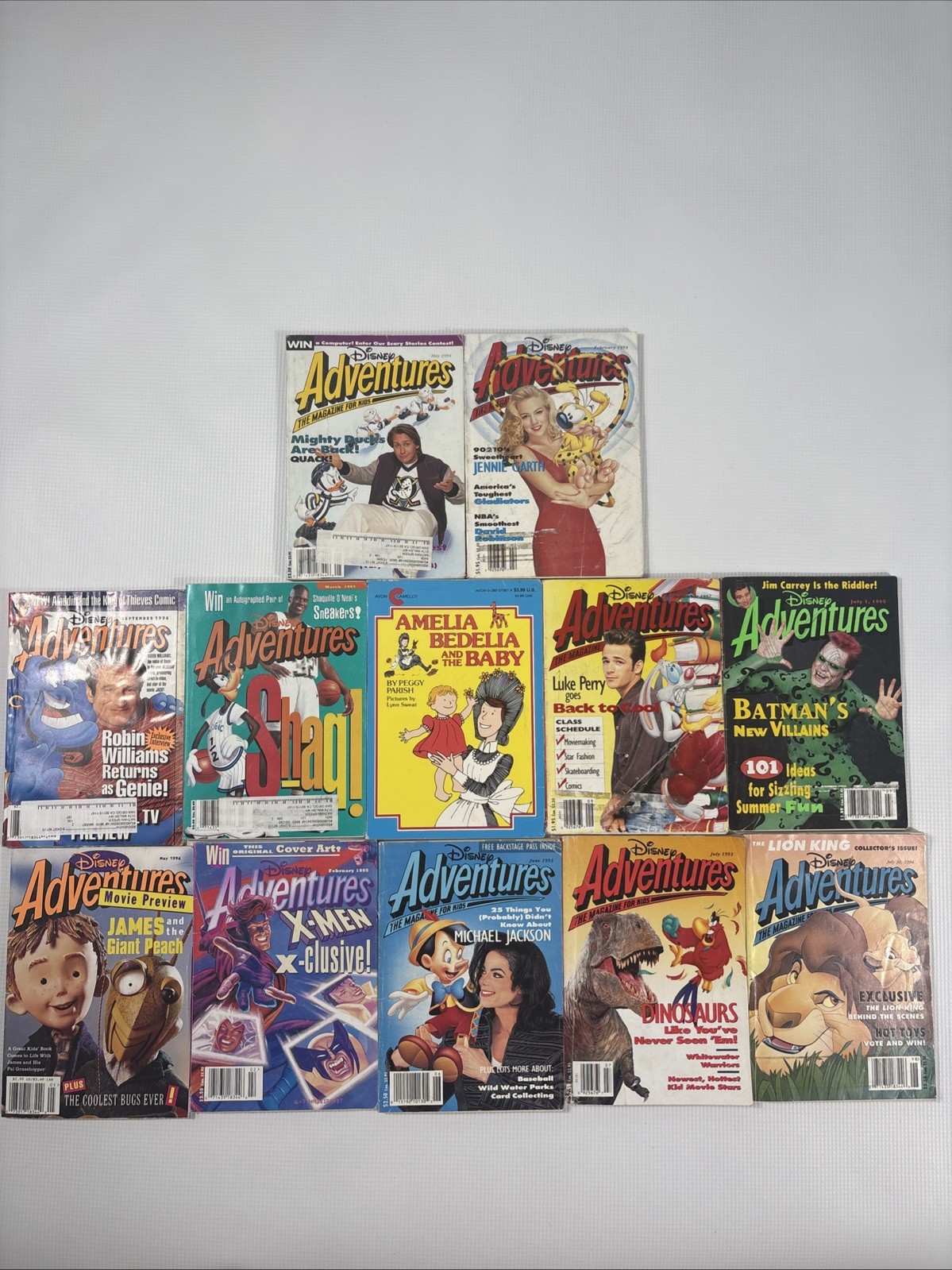 Disney Adventures Magazine Lot of 11 Vintage 1993-1996 Lion King Batman X-Men
